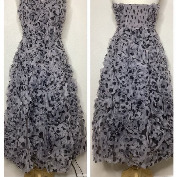 Anthropologie Geisha Designs Dress Tulle Strapless Sz 6 - Picture 4 of 9